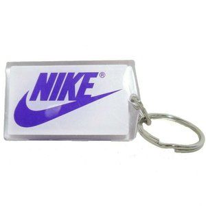 Vintage Nike Elite Keychain Clear Plastic Purple Swoosh Classic SWAG